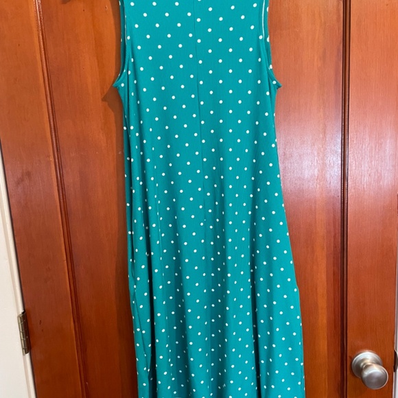 LuLaRoe Sleeveless Charlotte Dress Green SizeM - Picture 4 of 5